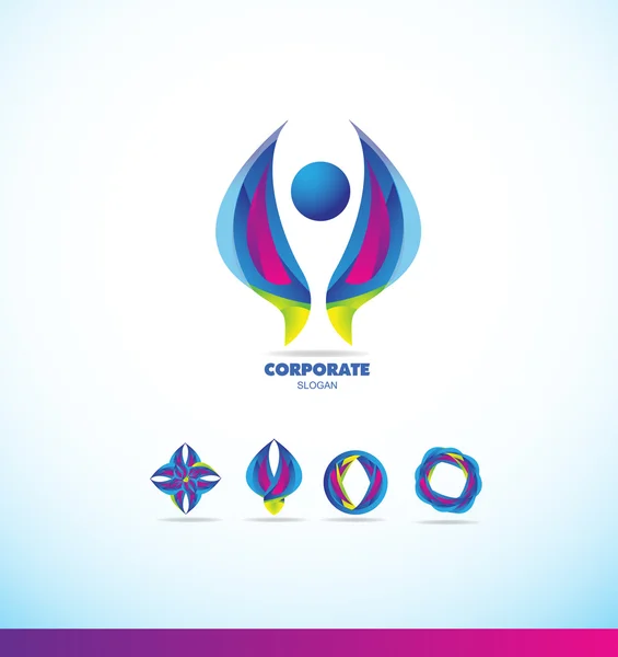 企業のビジネスの抽象的なロゴのアイコン — ストックベクタ