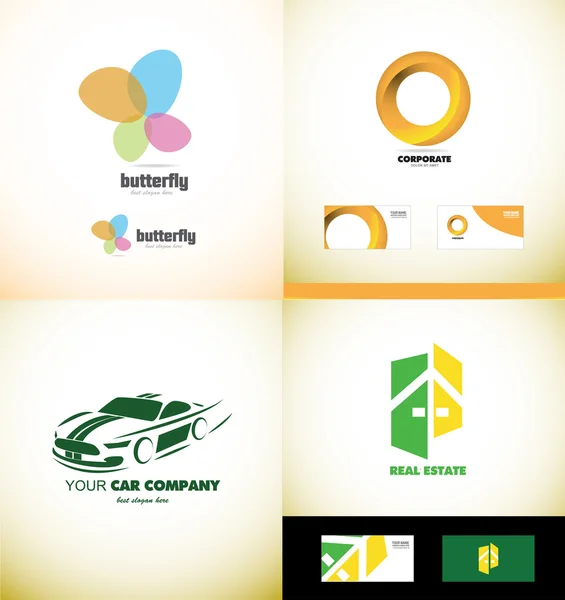 Conjunto de ícone de elementos de design de logotipo da empresa —  Vetores de Stock