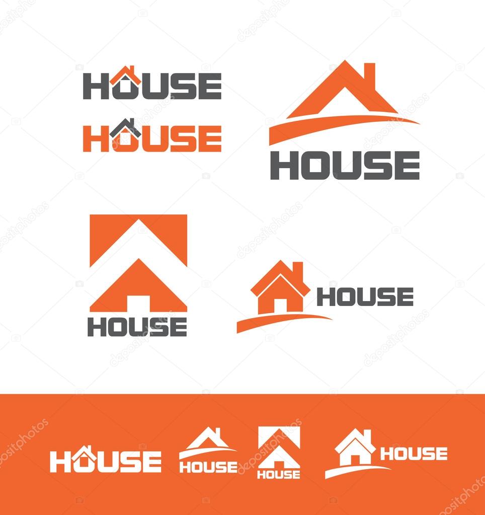 House real estate logo icon set  