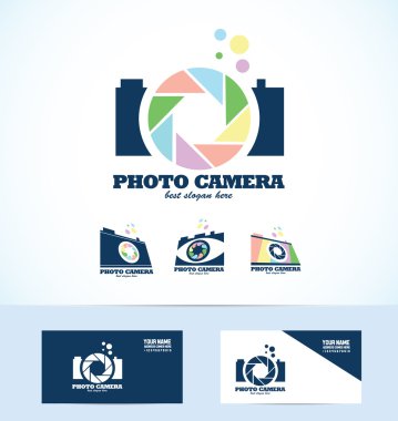 Fotoğraf logo simge seti