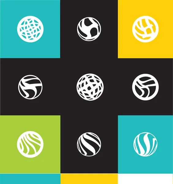 Abstract circle logo icon set — Stockový vektor