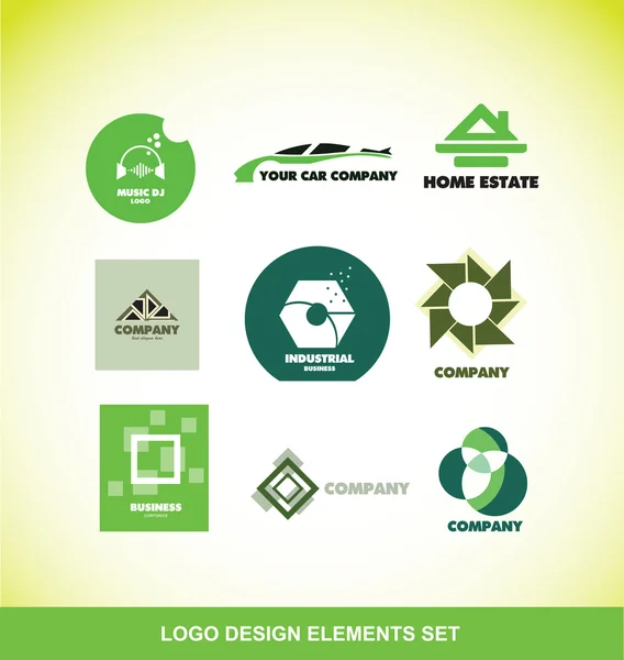 Conjunto de empresa de design de elemento de logotipo — Vetor de Stock