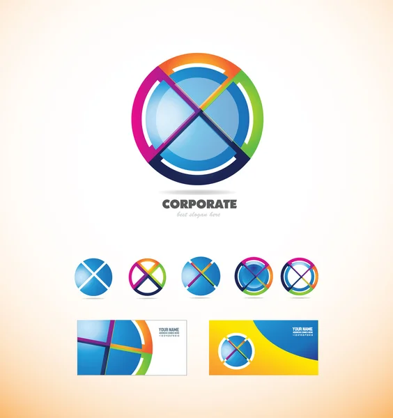 Logo obchodního kruhu pro firemní sféru — Stockový vektor