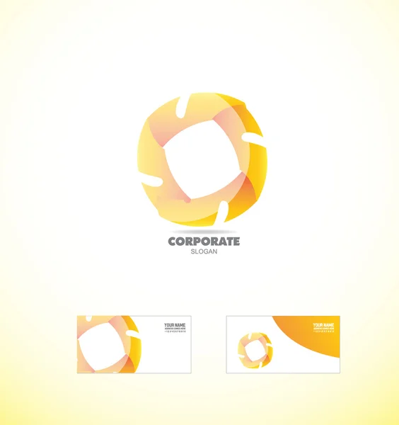 Yellow corporate abstract logo — Stock Vector