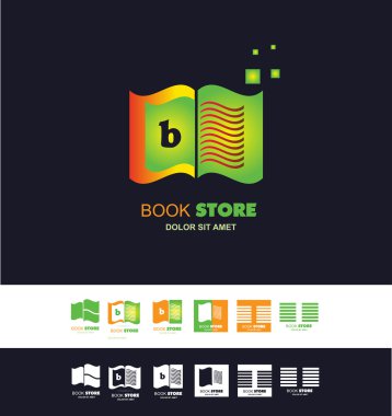 Kitapçı açık kitap logo  