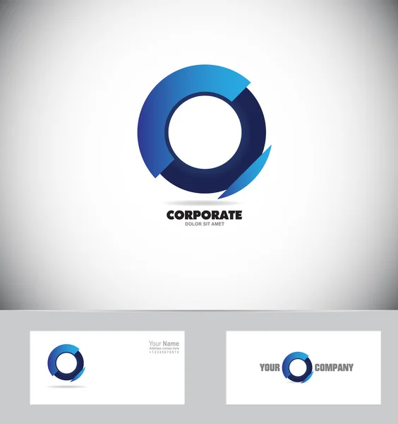 Logotipo círculo azul — Vetor de Stock