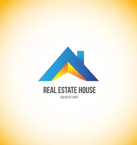 Immobilier maison toit maison logo — Image vectorielle