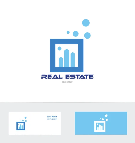 Immobilier icône logo — Image vectorielle