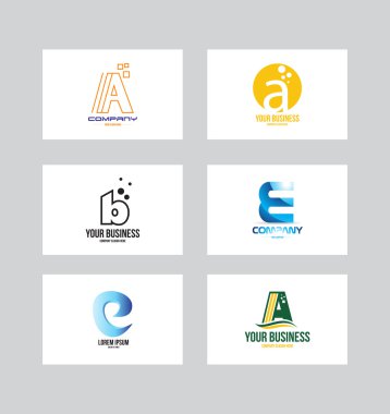 Alfabe logo simge mektup koymak  