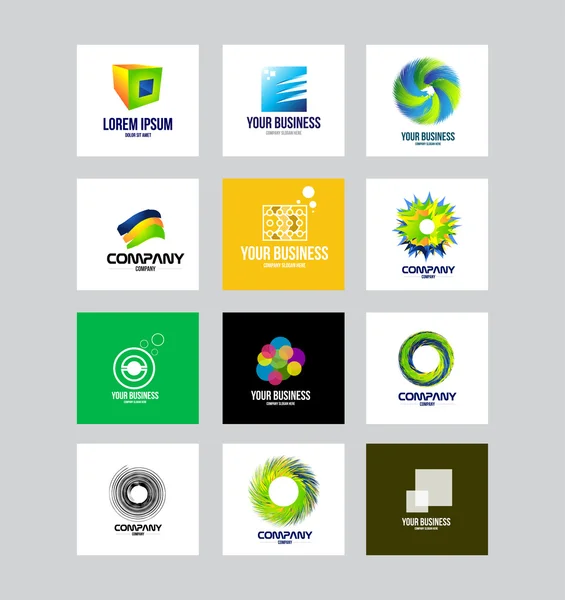 Набор корпоративных логотипов — стоковый вектор