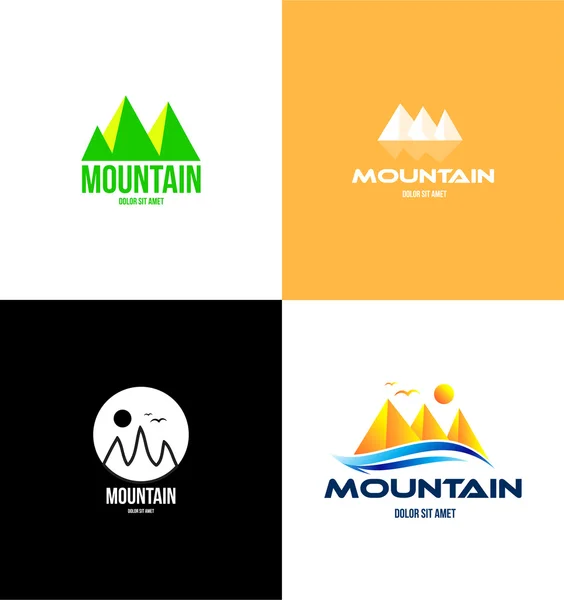 Icône logo tourisme de montagne — Image vectorielle