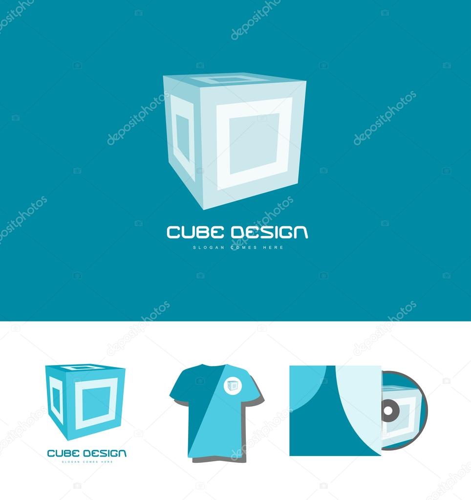 キューブの 3 D ロゴ アイコン デザイン ストックベクター C Dragomirescu