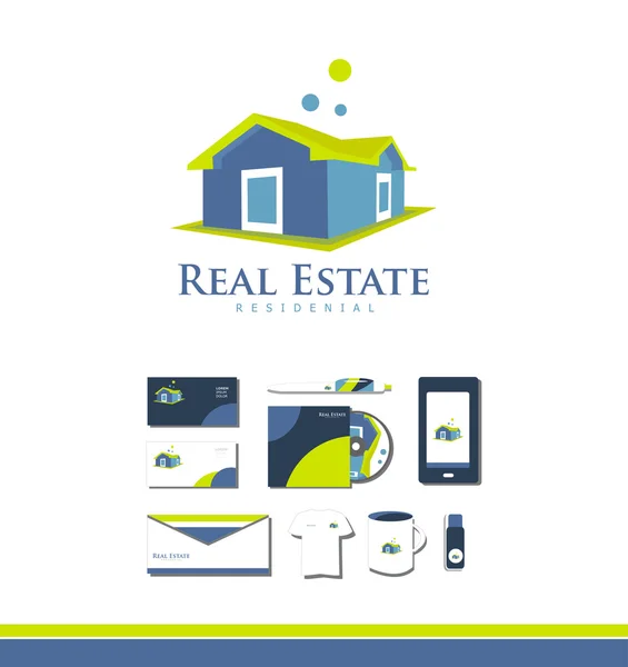 Logo de la casa inmobiliaria — Vector de stock