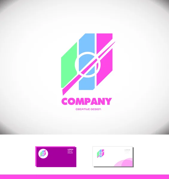 Pastel colores abstracto logotipo icono — Archivo Imágenes Vectoriales