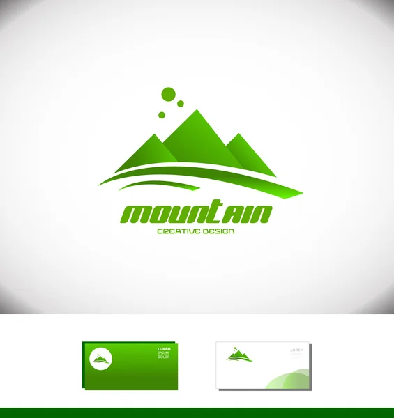 Tourisme de pointe montagne logo de vacances — Image vectorielle