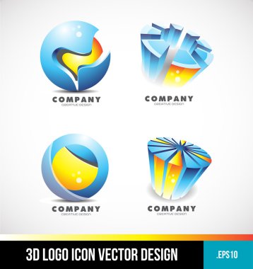 Kurumsal iş küre pasta grafik 3d logo  