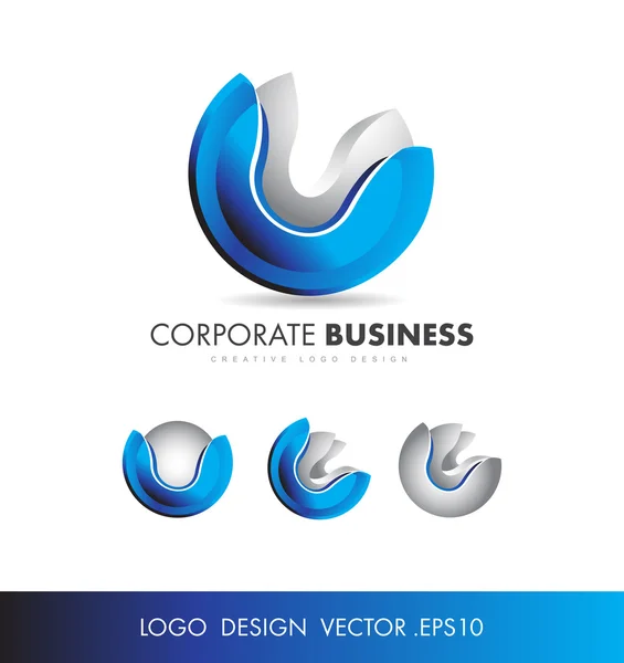 Design del logo della sfera aziendale — Vettoriale Stock