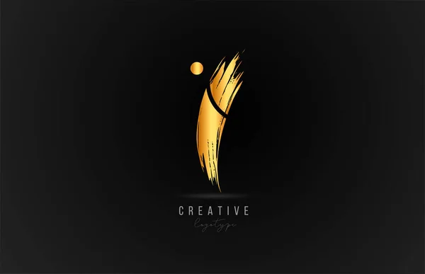 Abeceda Písmeno Logo Ikonu Zlaté Nebo Zlaté Barvě Luxusní Design — Stockový vektor