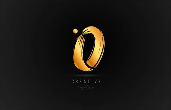 Alfabe Harfi Logo Simgesi Altın Altın Rengi Şirket Için Lüks — Stok Vektör