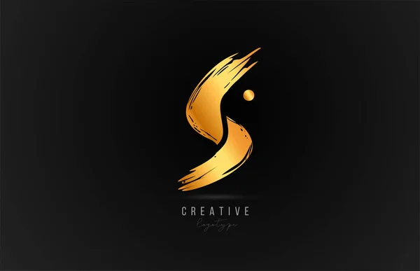 Altın Altın Rengi Harfli Logo Simgesi Şirket Için Lüks Marka — Stok Vektör