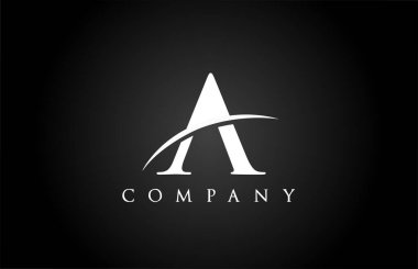 Şirket için siyah beyaz alfabe harfi simgesi. İş ve şirket için basit bir salto tasarımı