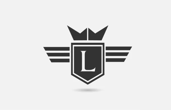Alfabet Litera Logo Ikona Dla Firmy Czerni Bieli Kreatywny Projekt — Wektor stockowy