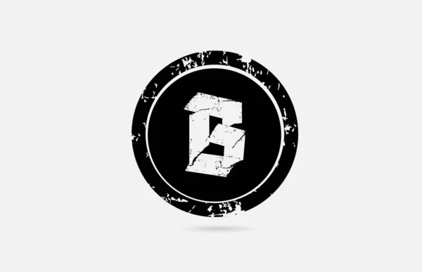 Vintage Alfabeto Letra Logotipo Icono Plantilla Blanco Negro Diseño Creativo — Archivo Imágenes Vectoriales