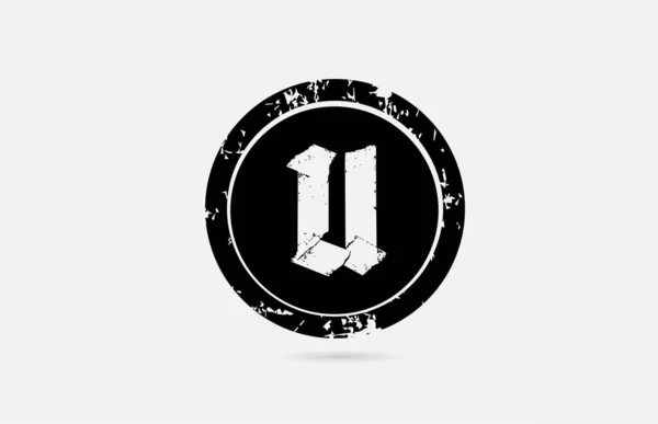 Винтажный Алфавит Буква Логотипа Иконка Шаблон Черно Белом Цвете Творческий — стоковый вектор
