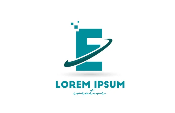 Ikona Logo Litery Alfabetu Kolorze Zielonym Kreatywny Design Swoosh Dla — Wektor stockowy