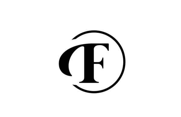 Alphabet Letter Logo Icon Simple Black White Color Elegant Creative — Stock Vector