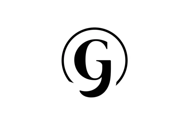 Значок Буквы Алфавита Логотипа Простым Черно Белым Цветом Элегантный Творческий — стоковый вектор