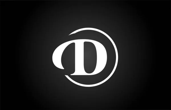 Значок Логотипа Буквы Черно Белом Цвете Простой Творческий Дизайн Круга — стоковый вектор