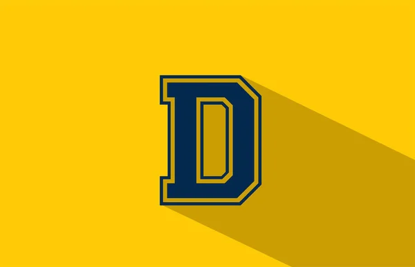 Alfabeto Letra Logotipo Ícone Amarelo Azul Design Simples Criativo Para —  Vetores de Stock