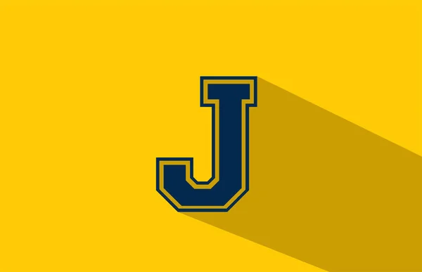 Alphabet Buchstabe Logo Symbol Gelb Blau Einfaches Und Kreatives Design — Stockvektor