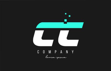 cc c alfabe harfi logo kombinasyonu mavi ve beyaz. İş için yaratıcı simge tasarımı