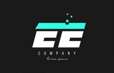 Alfabe harfi logo kombinasyonunu mavi ve beyaz renkte görüyorsunuz. İş için yaratıcı simge tasarımı