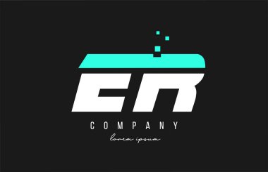 Alfabe harfi logo kombinasyonu mavi ve beyaz. İş için yaratıcı simge tasarımı