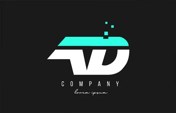 Alfabeto Letra Logotipo Combinação Cor Azul Branco Design Ícone Criativo —  Vetores de Stock