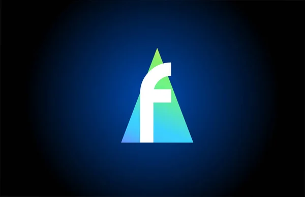 Alfabet Letter Logo Pictogram Voor Bedrijf Bedrijf Eenvoudig Groen Blauw — Stockvector