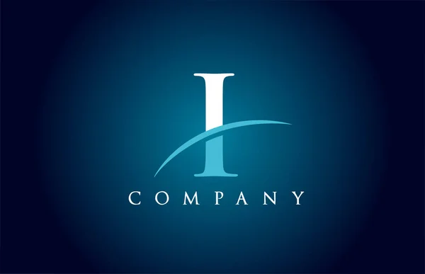 Значок Логотипу Літери Алфавіту Компанії Синьо Білому Кольорі Простий Дизайн — стоковий вектор