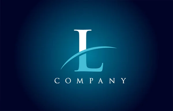 Значок Логотипу Літери Компанії Синьо Білого Кольору Простий Дизайн Бізнесу — стоковий вектор