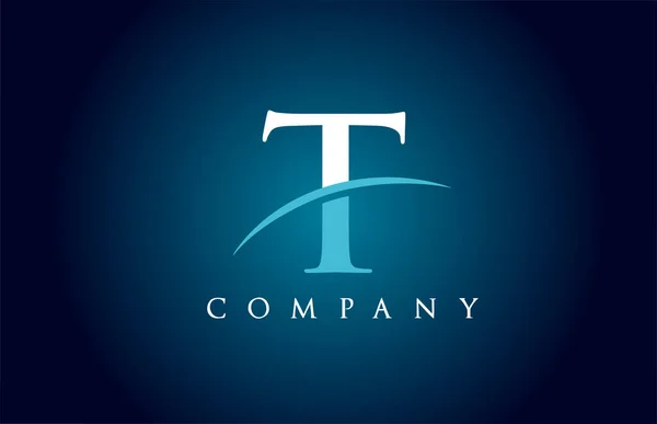 Alfabet Letter Logo Icoon Voor Bedrijf Blauwe Witte Kleur Eenvoudig — Stockvector