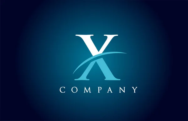 Alphabet Buchstabe Logo Symbol Für Unternehmen Blauer Und Weißer Farbe — Stockvektor