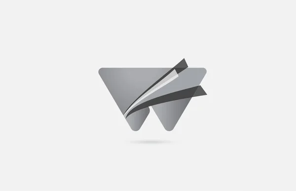 Grey Black Alphabet Letter Logo Icon Company Creative Design Corporate — Stock Vector