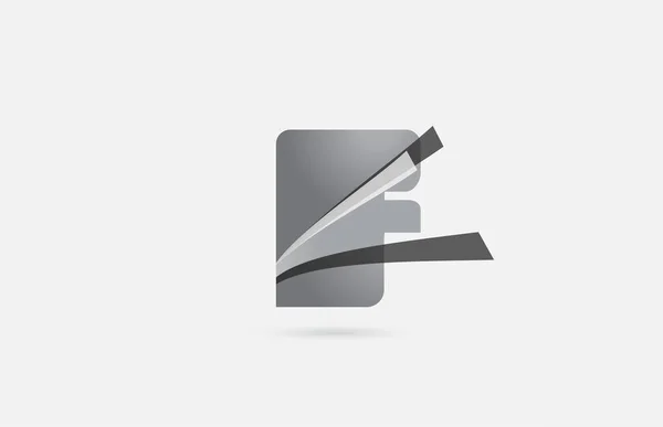 Grey Black Alphabet Letter Logo Icon Company Креативный Дизайн Корпораций — стоковый вектор