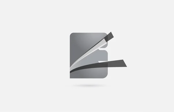 Γκρι Μαύρο Αλφάβητο Λογότυπο Γράμμα Εικονίδιο Για Την Εταιρεία Δημιουργικός — Διανυσματικό Αρχείο
