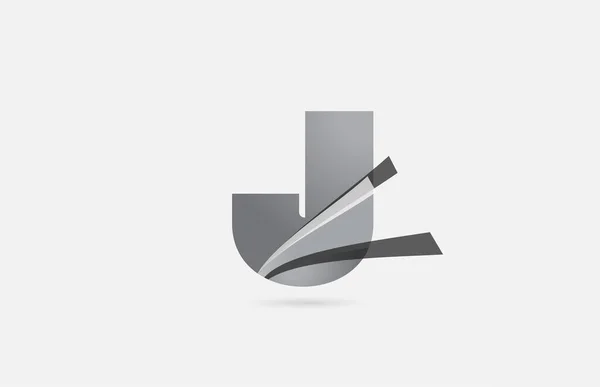 Graues Schwarzes Alphabet Buchstabe Logo Symbol Für Unternehmen Kreatives Design — Stockvektor