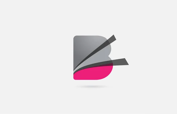 Rosa Cinza Alfabeto Letra Logotipo Ícone Para Corporativo Design Criativo —  Vetores de Stock