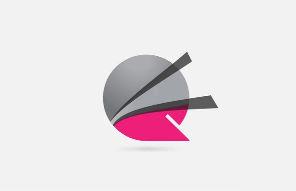Rosa Cinza Alfabeto Letra Logotipo Ícone Para Corporativo Design Criativo —  Vetores de Stock