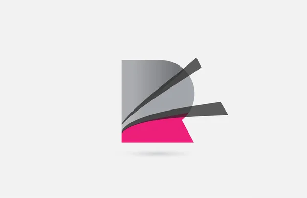 Ροζ Γκρι Σύμβολο Γράμμα Αλφάβητο Για Την Εταιρική Δημιουργικός Σχεδιασμός — Διανυσματικό Αρχείο